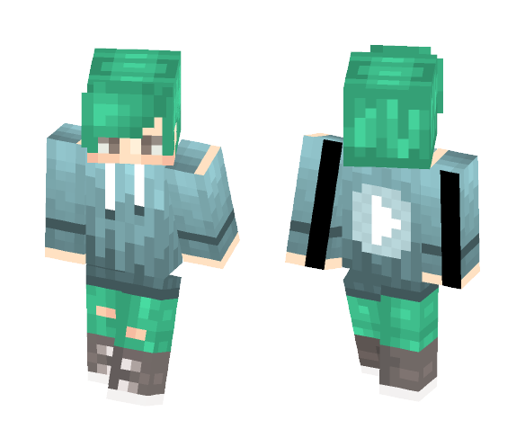 ~Sea Green Youtuber~ - Male Minecraft Skins - image 1