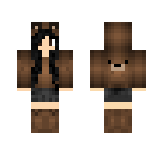 Bear hoodie skin - Female Minecraft Skins - image 2