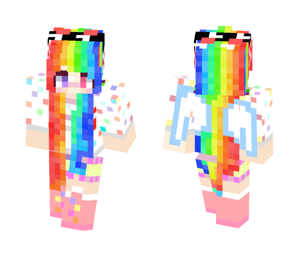 Another verison of rainbow bal - Female Minecraft Skins - image 1