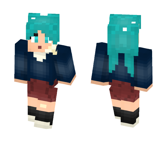 Hatsune Miku [Rolling Girl] - Female Minecraft Skins - image 1