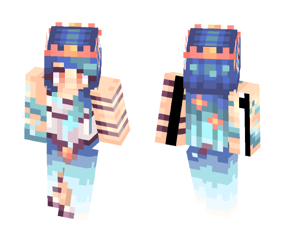 Ocean Mage (First popreel!!) - Female Minecraft Skins - image 1