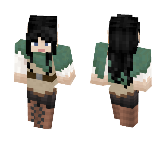 Elven Traveler [Removable Cloak] - Female Minecraft Skins - image 1