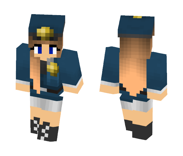 Download Free Security guard Girl Skin for Minecraft image 1. Security guar...