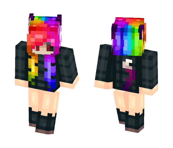 ⓔⓛⓓⓐ| Rainbow - Female Minecraft Skins - image 1