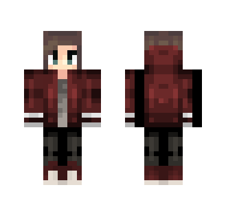 Wolf // Red Hoodie { Request } - Male Minecraft Skins - image 2