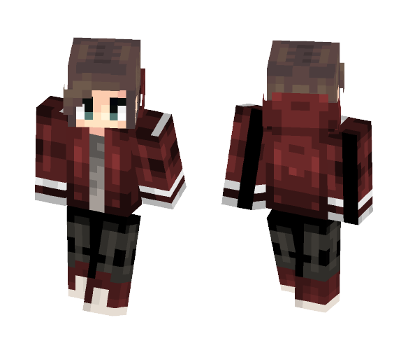 Wolf // Red Hoodie { Request } - Male Minecraft Skins - image 1