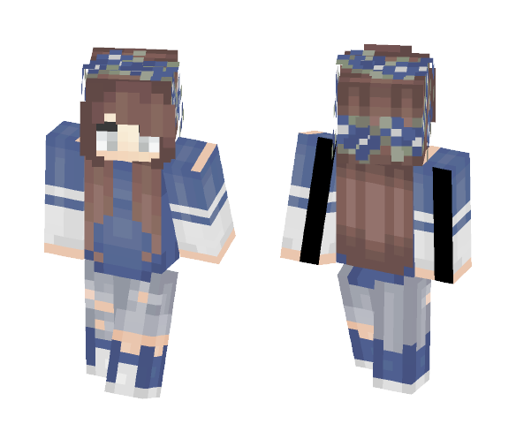 ~Blue girl (3 pxl arms) - Girl Minecraft Skins - image 1