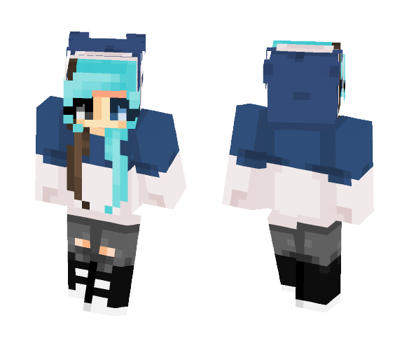 Different color hair+jacket - Female Minecraft Skins - image 1