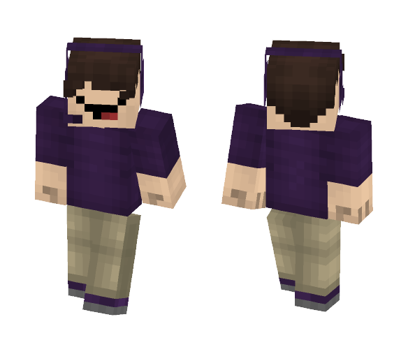 Purple Gamer - Male Minecraft Skins - image 1