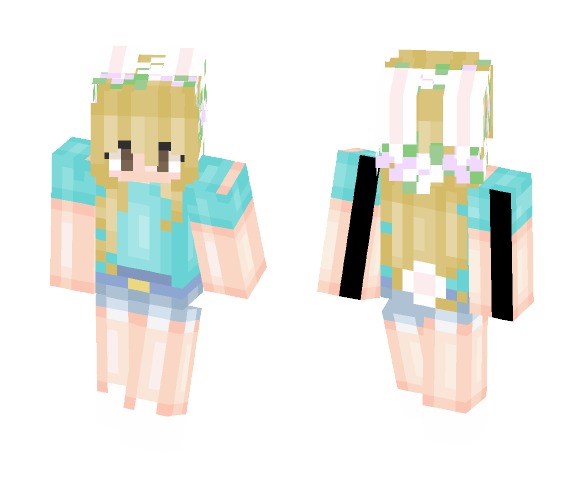 Blue Bunny Girl - Girl Minecraft Skins - image 1