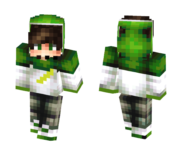 Green And White Jumper - Male Minecraft Skins - image 1