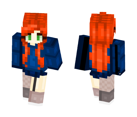 Redhead + Bluesweatshirt - Female Minecraft Skins - image 1