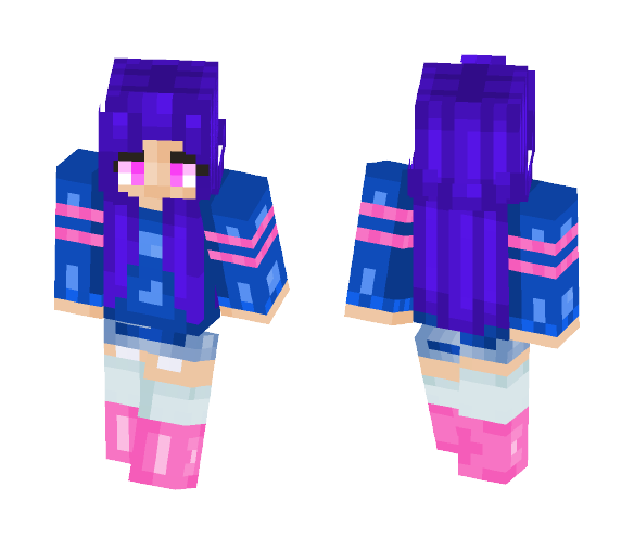 Blue Kawaii girl - Girl Minecraft Skins - image 1