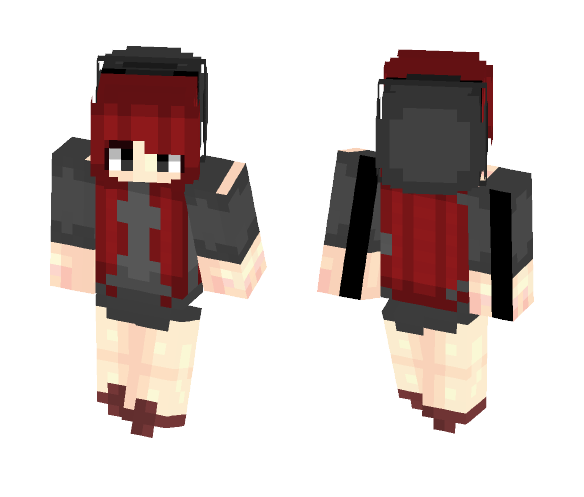 Black and Red - Female Minecraft Skins - image 1