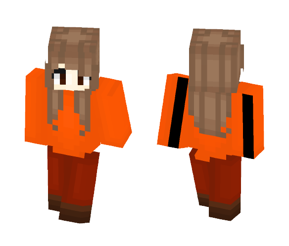 Plain Orange Fall - Female Minecraft Skins - image 1