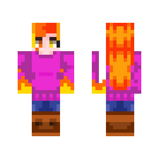Fire Girl Skin |♀| - Girl Minecraft Skins - image 2