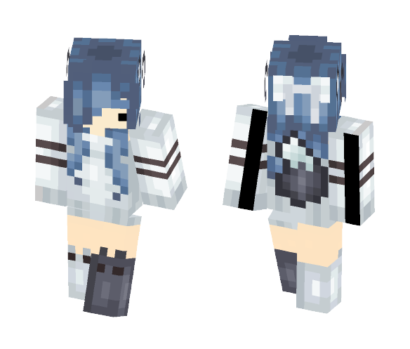 +Trader+ BLUE FRICKIN EMO??? - Female Minecraft Skins - image 1