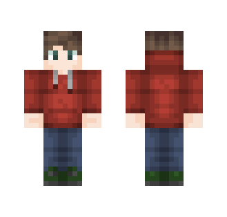 Red Hoodie Teen - Male Minecraft Skins - image 2