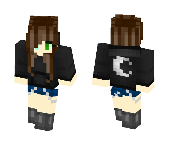 Elyzabeth-Oc-Moon hoodie~ - Female Minecraft Skins - image 1