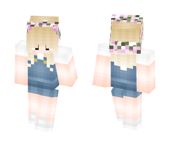 -Blonde dungarees girl- - Female Minecraft Skins - image 1