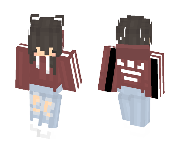 Tutushii - Adidas Hoodie .o. - Female Minecraft Skins - image 1