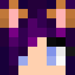 cute kitty purple haired girl - Color Haired Girls Minecraft Skins - image 3