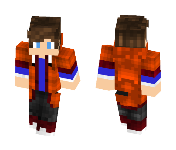 Orange And Red PvP Boy - Boy Minecraft Skins - image 1