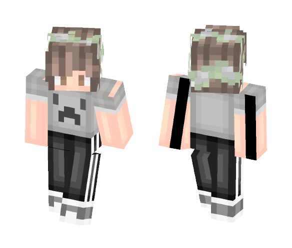 Grey Adidas Boy | JvstKeston req - Boy Minecraft Skins - image 1