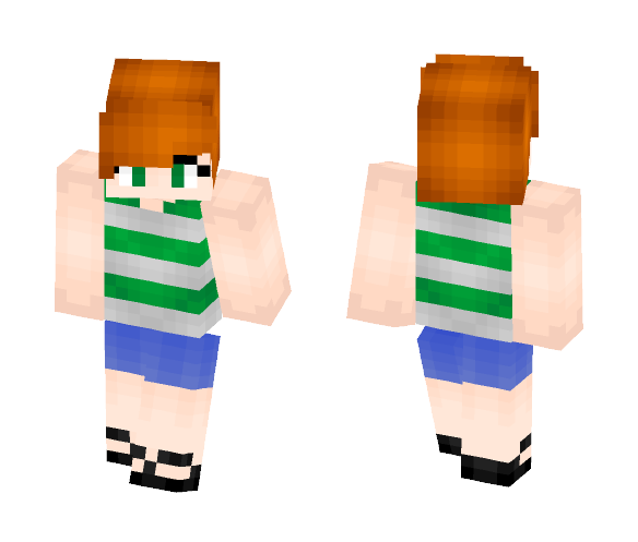 Stripe Tanktop Girl - Girl Minecraft Skins - image 1