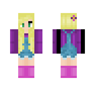 Overalls Girl [Alex Model] - Girl Minecraft Skins - image 2