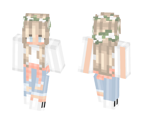 Coral Flannel Girl ; ShannPlays Req - Girl Minecraft Skins - image 1