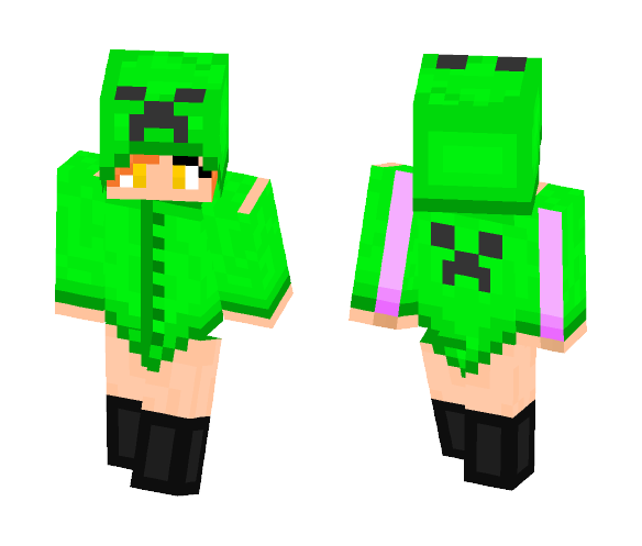 (Mob Talker) creeper girl - Girl Minecraft Skins - image 1