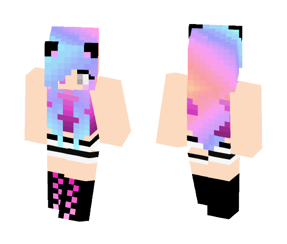 Pink Panda Girl =^3^= - Girl Minecraft Skins - image 1