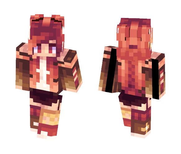 sunstroke // ombré central - Female Minecraft Skins - image 1
