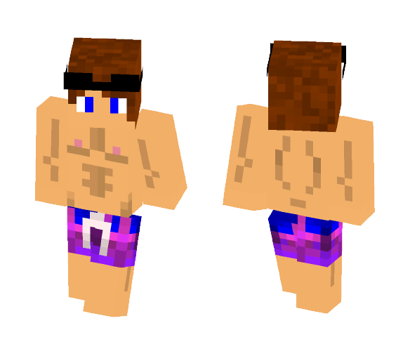 Shirtless Teen Galaxy - Male Minecraft Skins - image 1