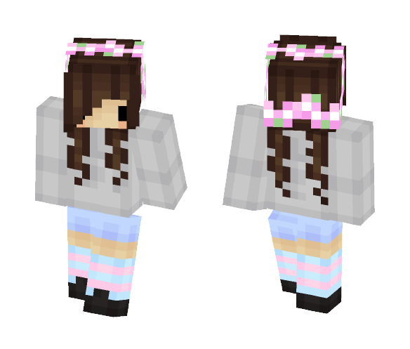 for harambelicious with flowercrown - Flower Crown Minecraft Skins - image 1