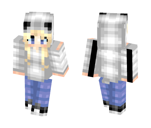 ✰ᙏìɗ✰ Panda hoodie... ;-; - Female Minecraft Skins - image 1
