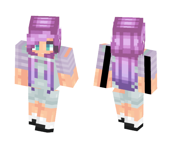 Puple Haired Maid - Female Minecraft Skins - image 1