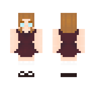 Maroon Dress - Female Minecraft Skins - image 2