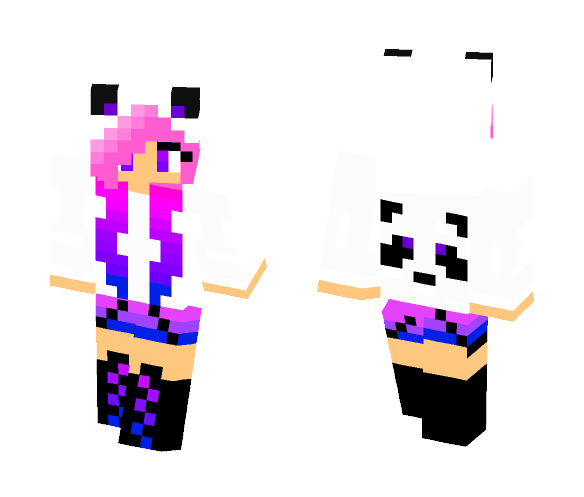 Panda hoodie Girl - Girl Minecraft Skins - image 1