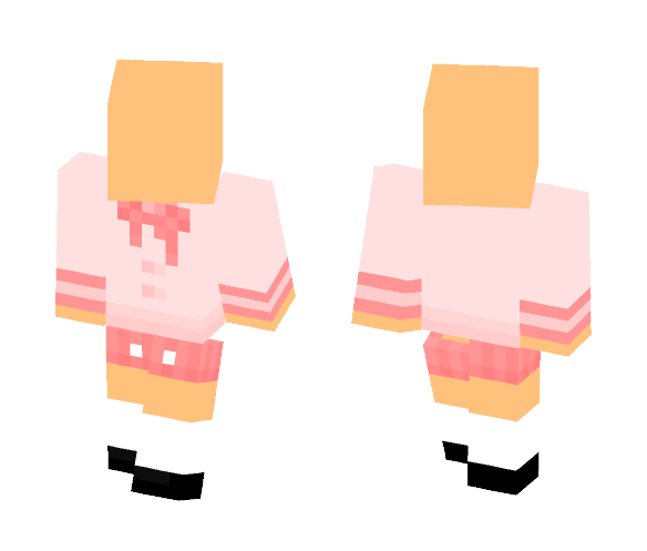 Pink Female Highschool Uniform Base - Female Minecraft Skins - image 1