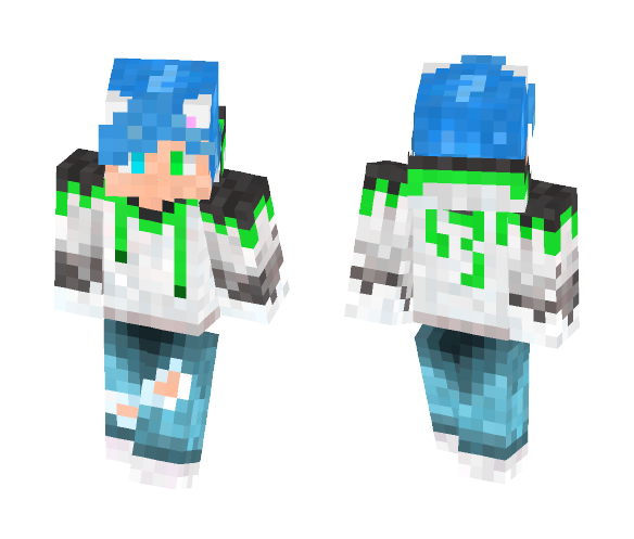 Blue Kitty - Male Minecraft Skins - image 1