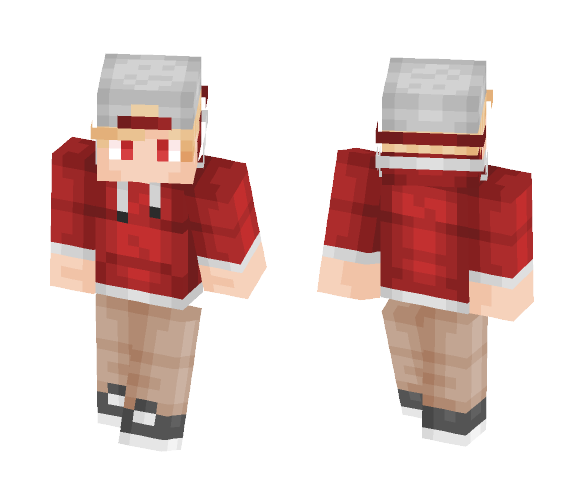Red Hoodie Boy - Boy Minecraft Skins - image 1