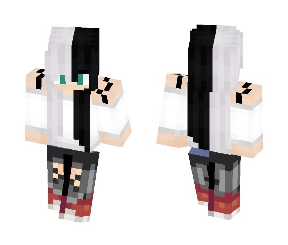 Black and White girl - Girl Minecraft Skins - image 1