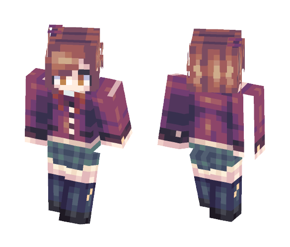 pink check school - others in desc - Female Minecraft Skins - image 1