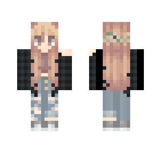 Black Flannel Girl - Girl Minecraft Skins - image 2