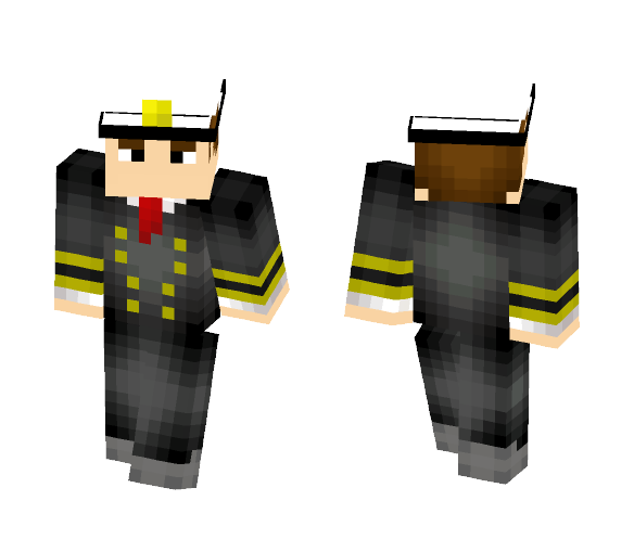 captain with black coat - Male Minecraft Skins - image 1