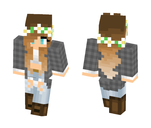 Cow Girl Look - Girl Minecraft Skins - image 1