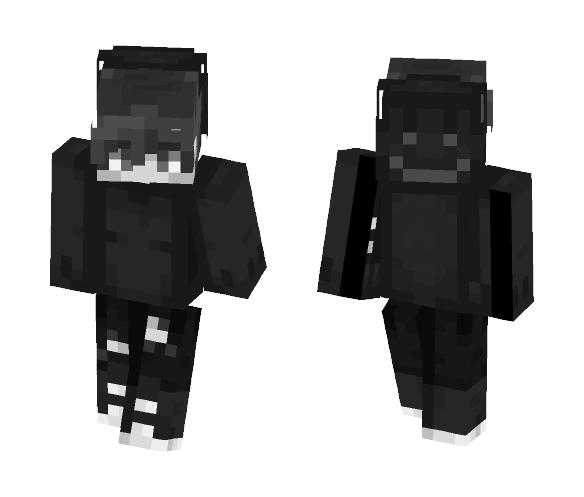 Black N White Smlie | Skin - Male Minecraft Skins - image 1