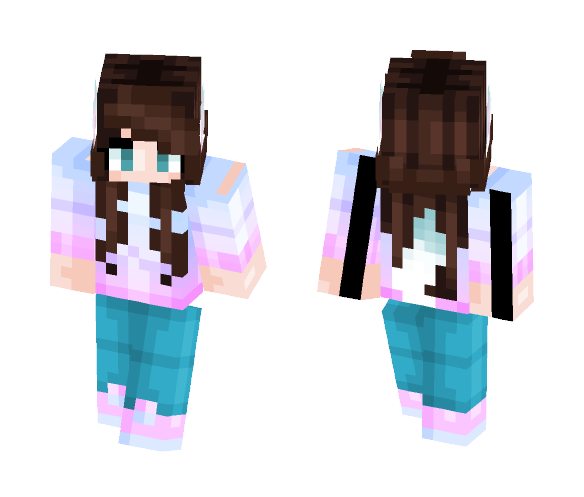 Pastel Fox Girl - Girl Minecraft Skins - image 1